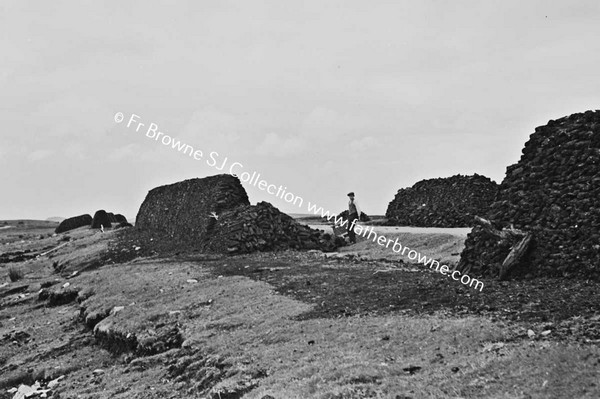 BOG SCENES NEAR BALLINROBE STACKING TURF